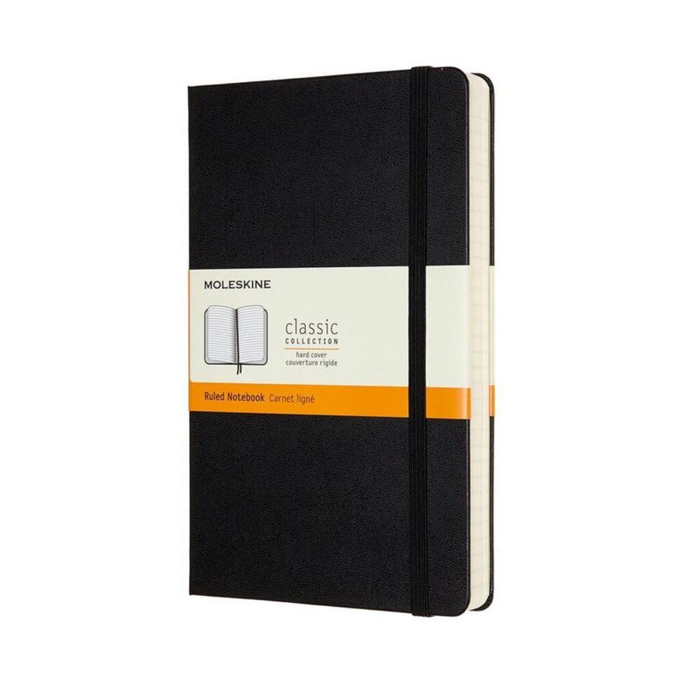 Moleskine -  Expanded Ruled Journal 5"x 8" Black Hard Black